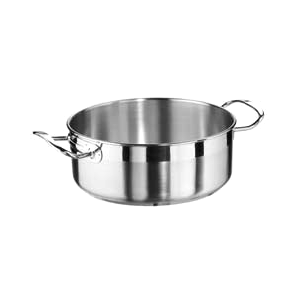 Кастрюля без крышки;сталь;3,75л;D=240,H=95,L=360,B=250мм;металлич.