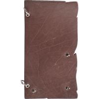 Папка для счетов на кольцах;кожа;,L=22,B=12см;коричнев.