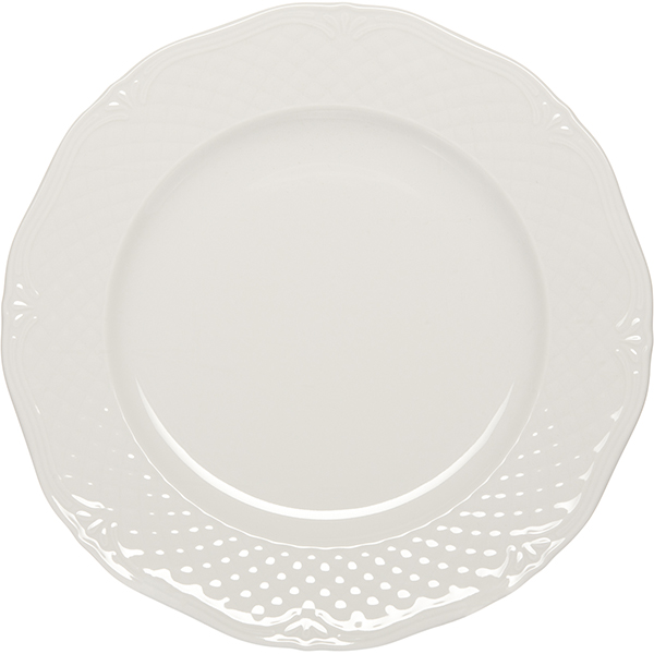Тарелка «Афродита» мелкая;фарфор;D=270,H=22мм;белый
