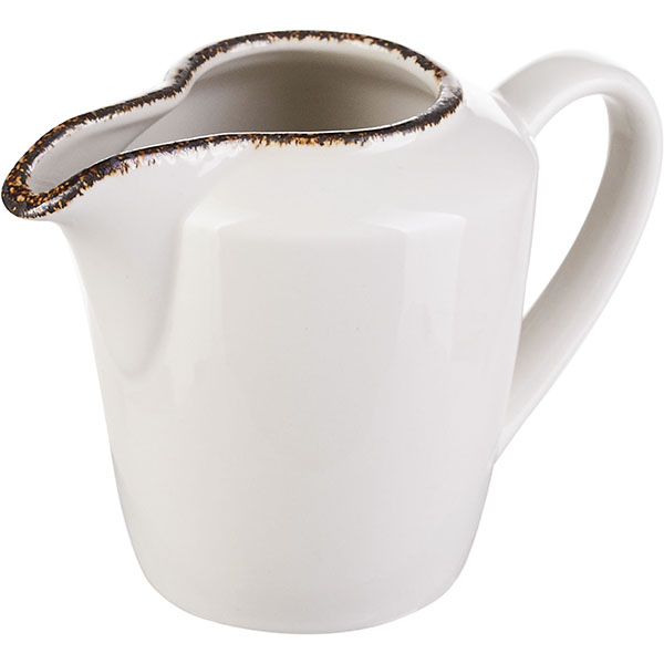 Молочник «Браун Дэппл»;фарфор;142мл;белый,коричнев.