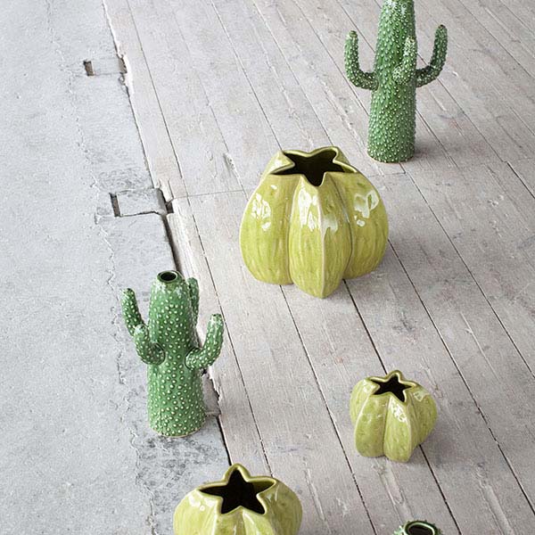 Кактус декоративный S;керамика;,H=200,L=200,B=75мм;зелен.