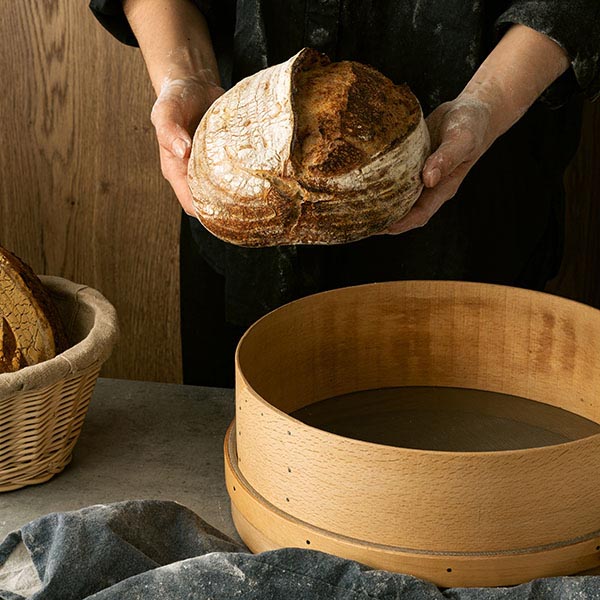 Сито для муки;сталь нерж.,дерево;D=35см;серебрист.,бежев.