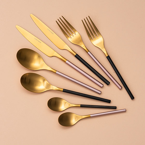 Ложка столовая «Дистрикт Пинк Голд Мэтт»;сталь нерж.;,L=196,B=40мм;золотой,розов.