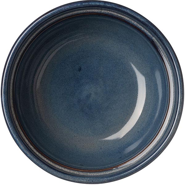 Салатник «Пати»;фарфор;300мл;D=125,H=55мм;серый,синий