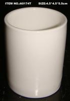 Стакан для зубочисток «Кунстверк»;фарфор;D=45,H=55мм;белый