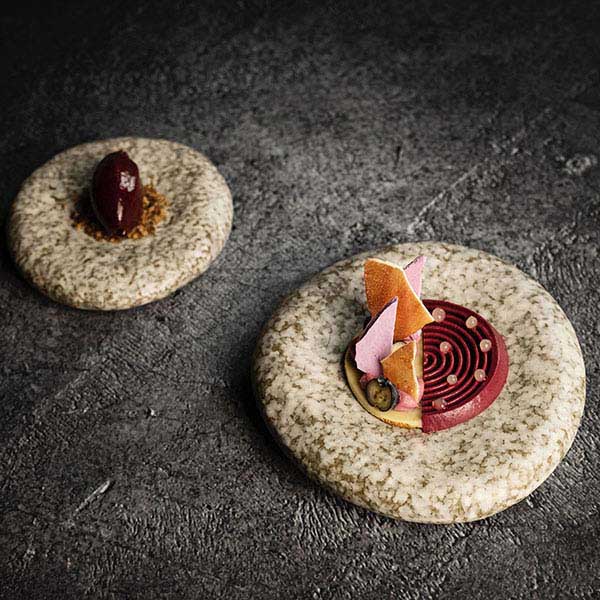 Тарелка «Студио Ро»;керамика;D=111,H=24мм;серый