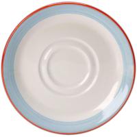 Блюдце «Рио Блю»;фарфор;D=165,H=18мм;белый,синий