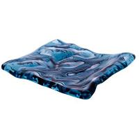 Блюдо для комплимента «Море»;стекло;,L=15,B=14см;синий