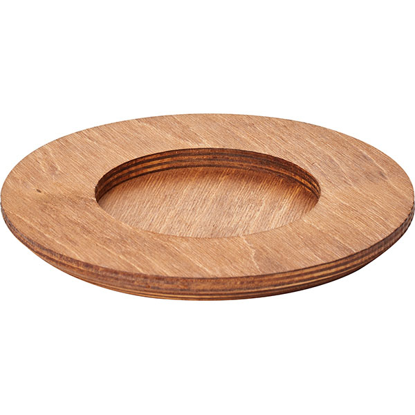 Подставка д/котелка 4010239;дерево;D=175,H=20мм;коричнев.