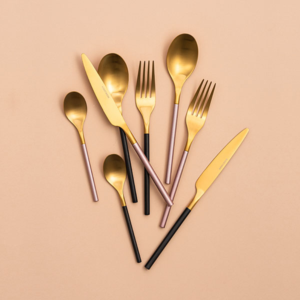 Ложка чайная «Дистрикт Пинк Голд Мэтт»;сталь нерж.;,L=145,B=30мм;золотой,розов.