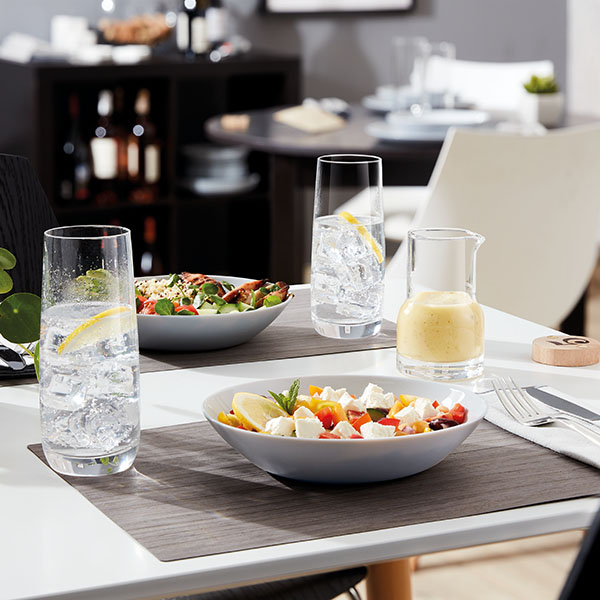 Тарелка глубокая «Эволюшнс Гранит»;стекло;0,6л;D=20см;серый