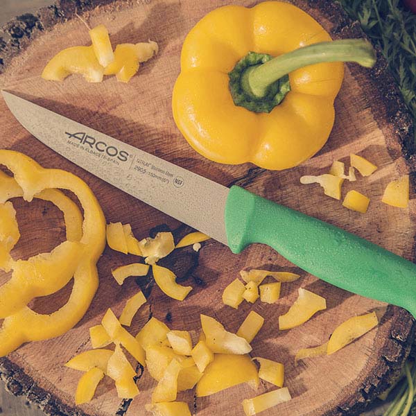 Нож поварской «2900»;сталь нерж.,полипроп.;,L=387/250,B=51мм;зелен.,металлич.