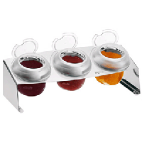 Набор емкостей д/джема[3шт];стекло,сталь нерж.;350мл;металлич.
