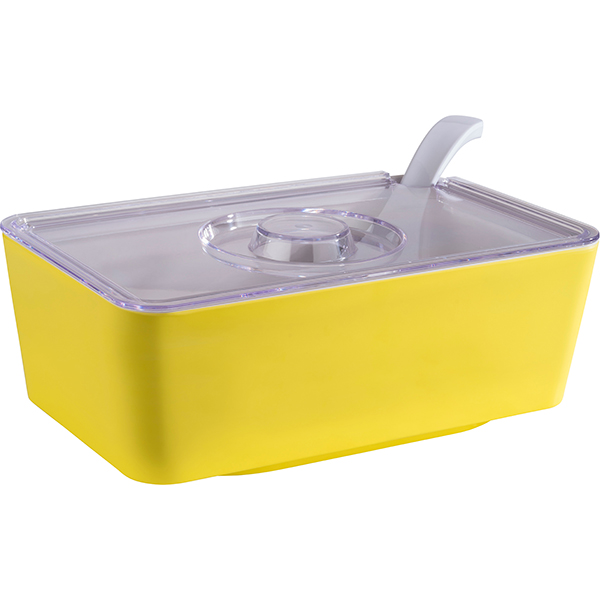 Салатник «Хэппи буфет» GN1/4;пластик;,H=90,L=265,B=162мм;желт.