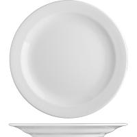 Тарелка «Прага» мелкая;фарфор;D=26,H=3см;белый