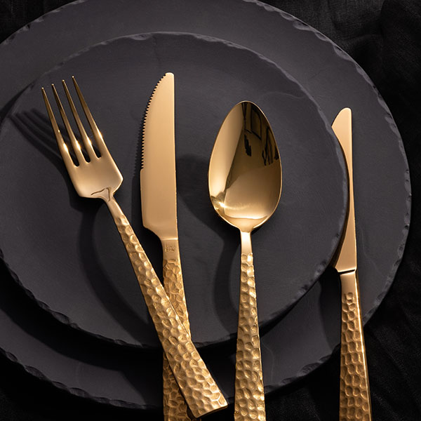 Вилка десертная «Пэлас Мартеллато Трэжер Хани»;сталь нерж.;,L=18,2см;золотой