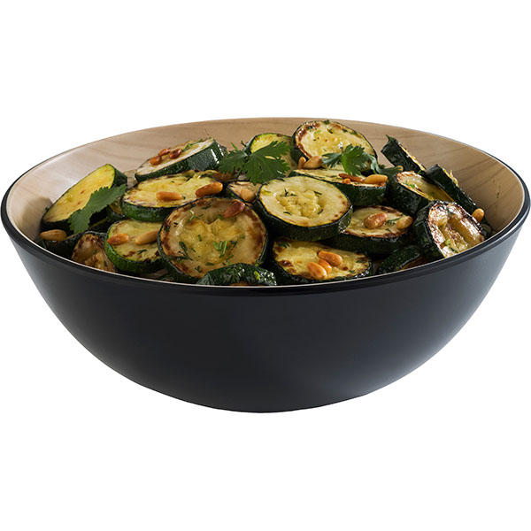 Салатник «Фрида»;пластик;D=25,H=8см;коричнев.,черный