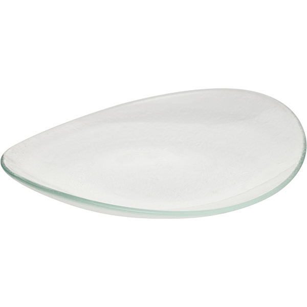 Блюдо «Элла» овальное;стекло;,L=34,B=26см;прозр.
