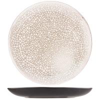 Тарелка «День и ночь» мелкая;керамика;D=21см;белый,черный