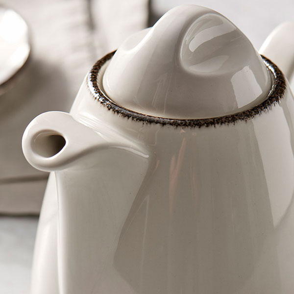 Чайник заварочный «Чакоул Дэппл»;фарфор,фарфор;350мл;белый,черный