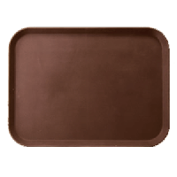Поднос прорезиненный прямоугольный «Проотель»;фибергласс;,L=51,B=38см;коричнев.