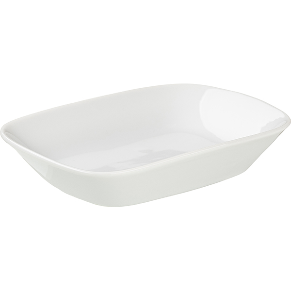 Блюдо «Энтотел» прямоугольное;фарфор;,H=23,L=125,B=85мм;белый