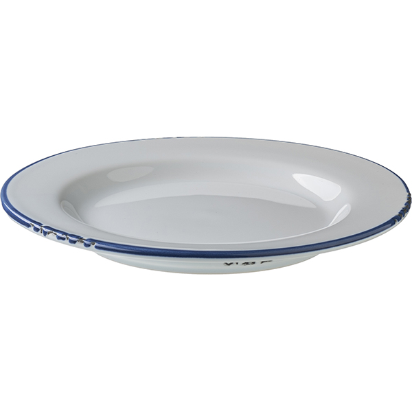 Тарелка «Эйвбери блю» мелкая;керамика;D=200,H=22мм;белый,синий
