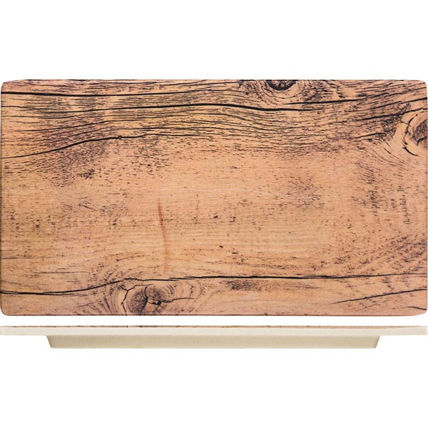 Блюдо для подачи;пластик;,H=15,L=280,B=155мм;св.бежев.