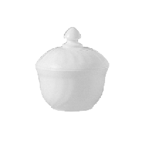 Сахарница «Трианон»;стекло;340мл;D=11,H=13см;белый