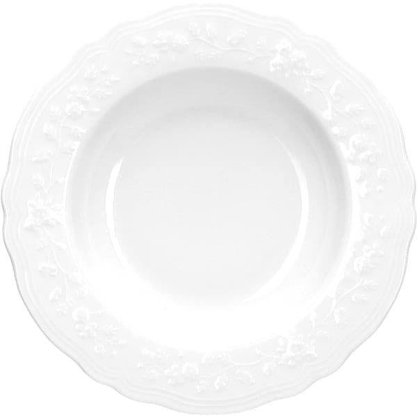 Тарелка глубокая «Флер Бьянко»;фарфор;300мл;D=230,H=35мм;белый