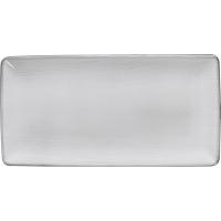 Блюдо «Свелл» прямоугольное;керамика;,L=30см;белый
