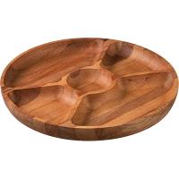 Менажница (5 секций);бук;D=250,H=25мм;св. дерево