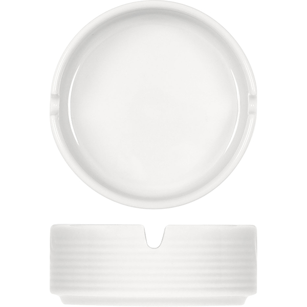 Пепельница «Карат»;фарфор;D=85,H=35мм;белый