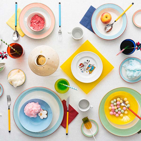 Тарелка глубокая;стекло;D=20см;голуб.