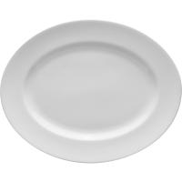 Блюдо «Монако Вайт» овальное;фарфор;,H=12,L=330,B=260мм;белый