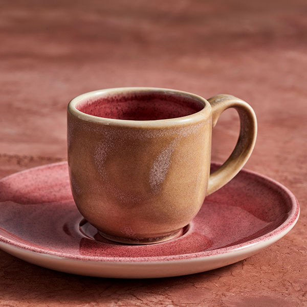 Блюдце «Везувиус Роуз Кварц»;фарфор;D=152,5/50мм;розов.