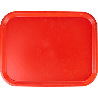 Поднос;пластик;,H=2,L=46,B=36см;красный