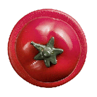 Пукли «Томат»[12шт];пластик;D=15мм;красный,зелен.