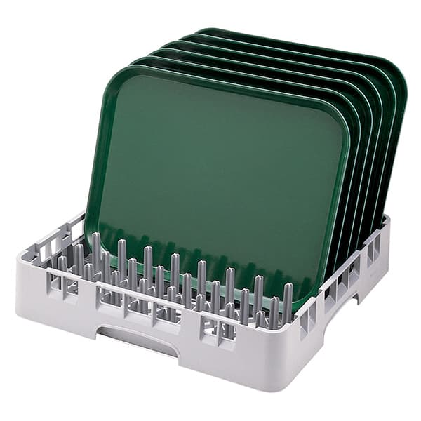 Кассета для тарелок штырьковая 9*9 рядов;полипроп.;,H=10,1,L=50,B=50см;серый