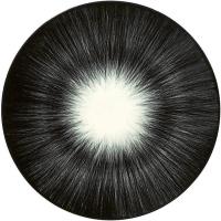 Тарелка «Де» №5;фарфор;D=14см;кремов.,черный