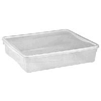 Контейнер для продуктов с крышкой  ;полипроп.;9л;,H=85,L=400,B=335мм;прозр.