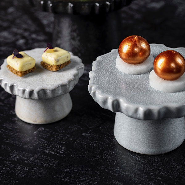 Подставка для комплимента «Ро Дизайн Бай Кевала»;керамика;D=12,H=7см;серый