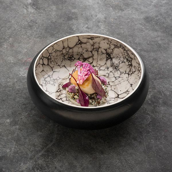 Салатник «Ро Дизайн Бай Кевала»;керамика;1,25л;D=190,H=65мм;черный