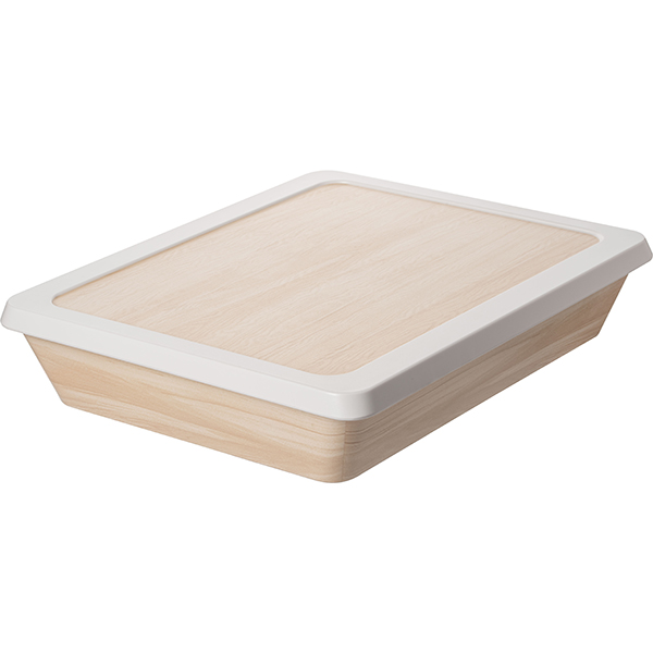 Сет контейнеров для подачи «XL»;пластик,силикон;,H=90,L=435,B=370мм;коричнев.,белый