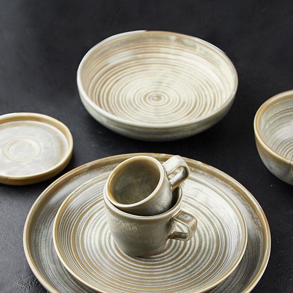 Блюдце «Агава»;фарфор;D=135/50,H=20мм;матовый,зелен.