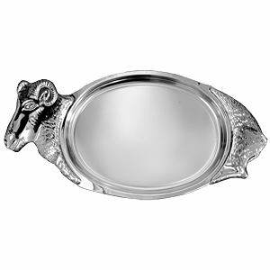 Блюдо сервировочное;сталь нерж.;,H=14,L=580,B=295мм;металлич.