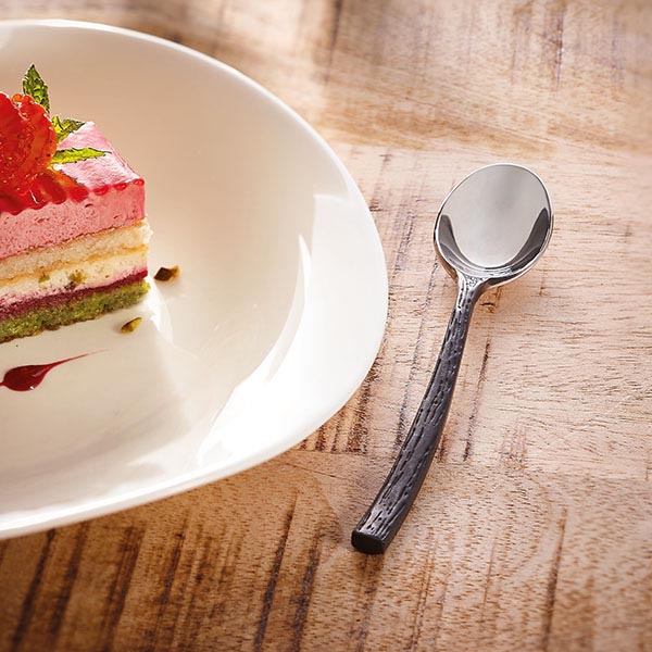 Ложка чайная;сталь нерж.;,L=14см;черный,металлич.