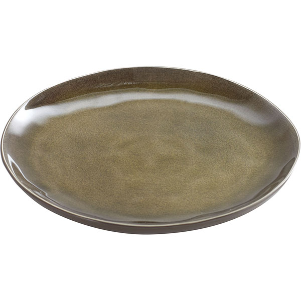 Тарелка «Пьюр»;керамика;D=205,H=20мм;зелен.