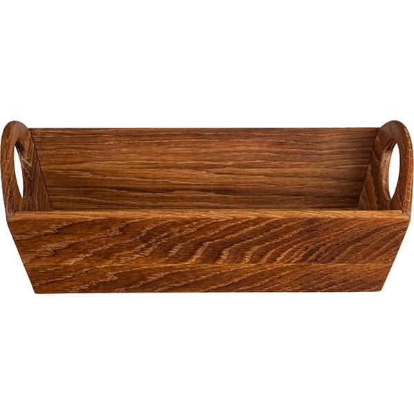 Ящик для подачи и выкладки хлебобулочных изделий;дуб;,H=95,L=295,B=186мм