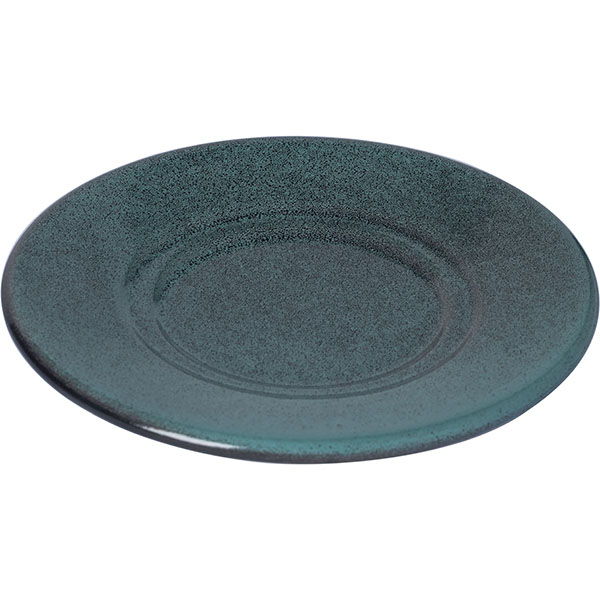 Блюдце «Млечный путь бирюза» универсальное;фарфор;D=15,5см;бирюз.,черный